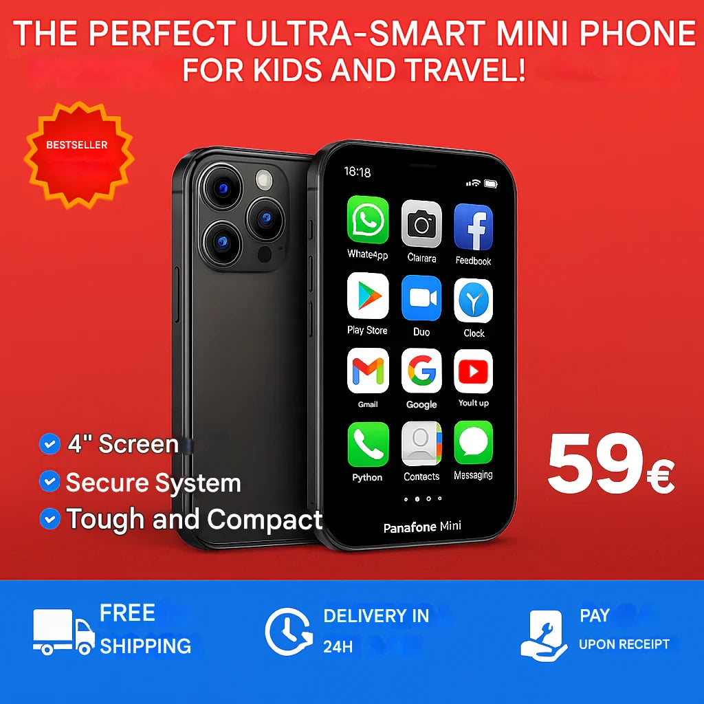 Pocket Mini Smart Phone 5G (World's Smallest Phone)(1 Year Manufacture Warranty)